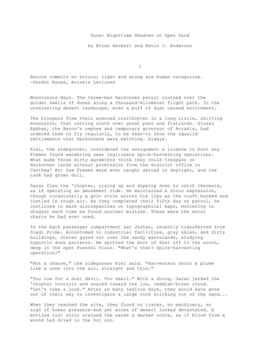 Nighttime Shadows on Open Sand