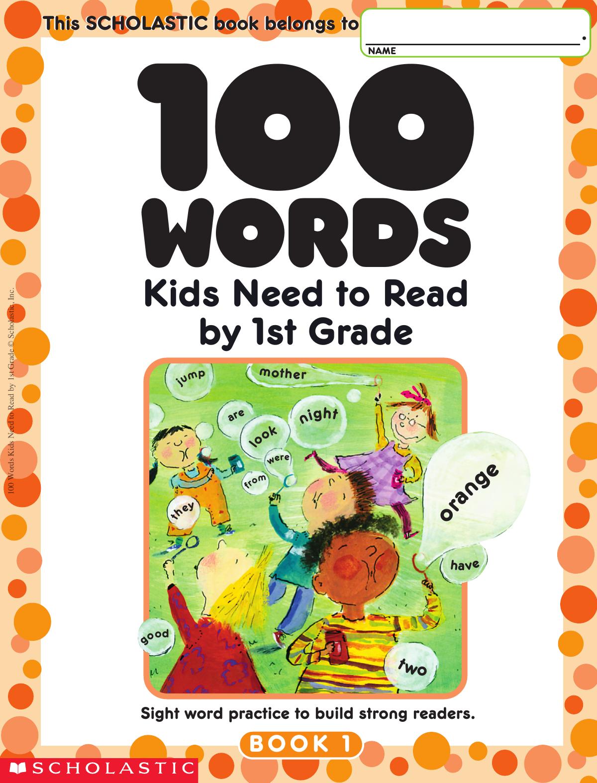 100 Words Kids Need to Read by 1st Grade