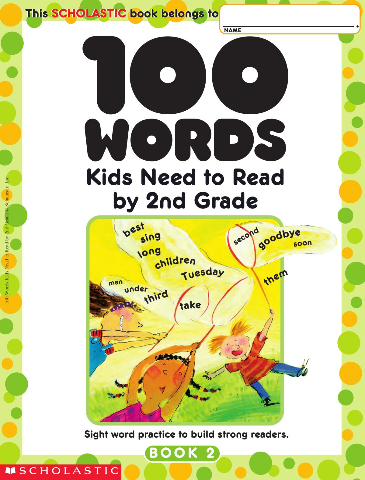 100 Words Kids Need to Read by 2nd Grade