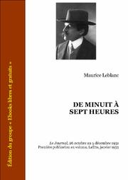 De minuit à sept heures