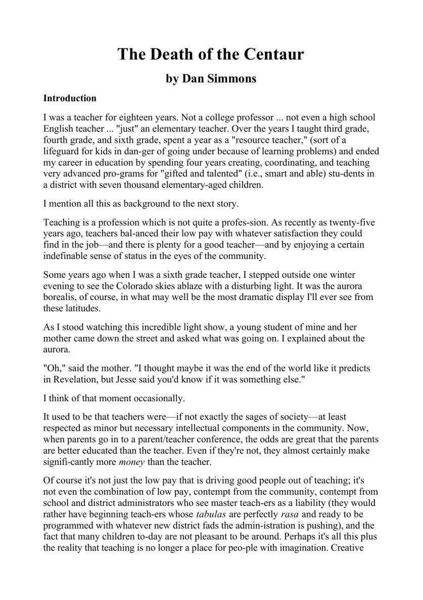 Death Of The Centaur