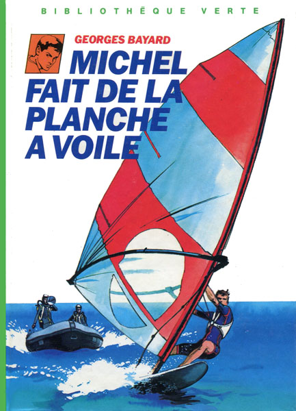 Michel fait de la planche à voile