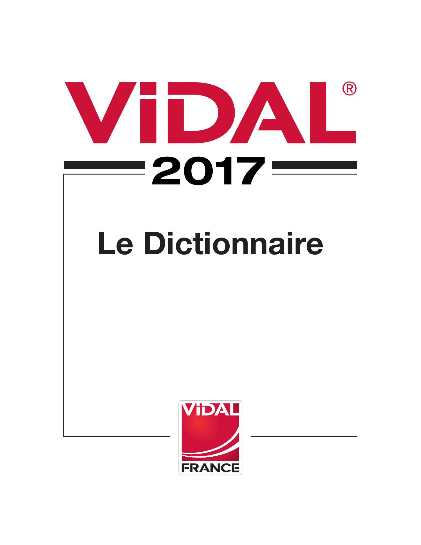 Dictionnaire Vidal 2017